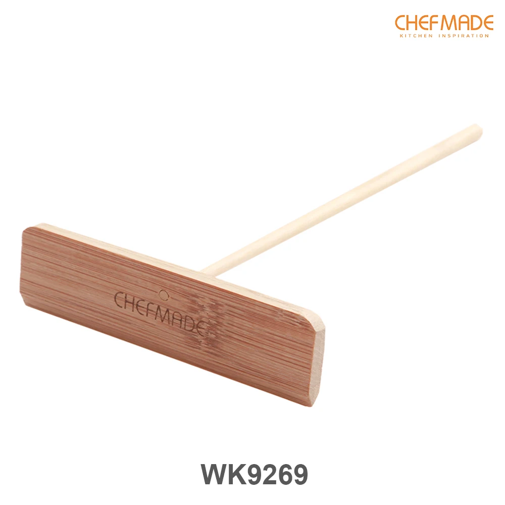 

CHEFMADE Pancakie Rake， Crepes Dough Distributor Bamboo Rake Crepe Spreader T-Shaped Household Kitchen Tool