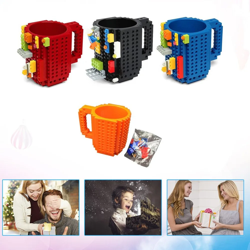 

350ml DIY Block Milk Mug Coffee Cup Creative Build-on Brick Puzzle Mug Drinking Water Holder for LEGO Building Block Drinkware