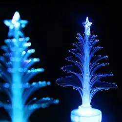 Мини оптическое волокно Рождественская елка свет лампы Красочный Светодиодный Ночник Лампа Рождественская вечеринка декоративное