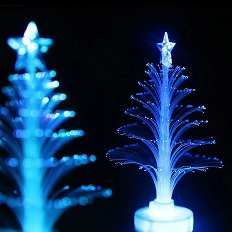 

Mini Optical Fiber Christmas Tree Light Lamp Colorful LED Night Light Lamp Christmas Party Decoration Holiday Lighting Gifts