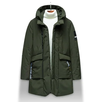 

New style long Coat Men brand clothing fashion Long Jackets winter Coats brand-clothing mens Overcoat Fur collar warm Coat