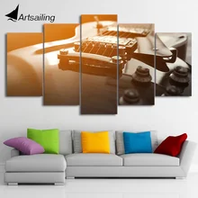 HD Printed 5 Piece Canvas Art Classical Guitar Painting Music Instrument Wall Pictures for Living Room Free Shipping CU-1877B