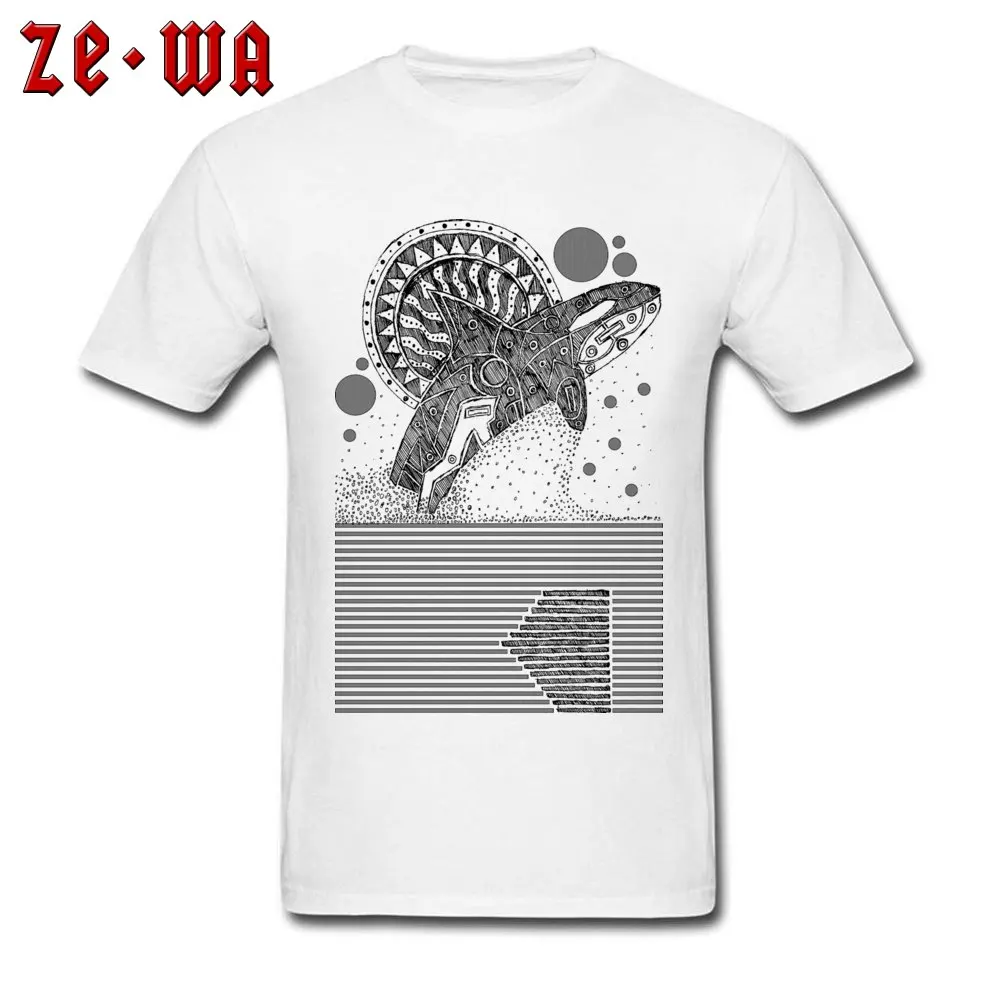 Cheap Orca Jump Sketch Printed On T Shirts O Neck Cotton Fabric Men Tops Shirt Short Sleeve Summer/Autumn Printed On Tee Shirt Orca Jump Sketch white