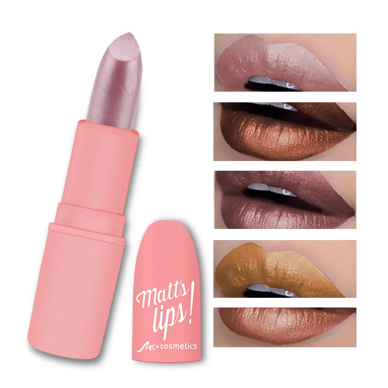 

2018 Hot 12 Color Pearlescent Metallic Matte Lip Gloss Lipstick Sexy Lasting Waterproof Moisturizing Lip Makeup