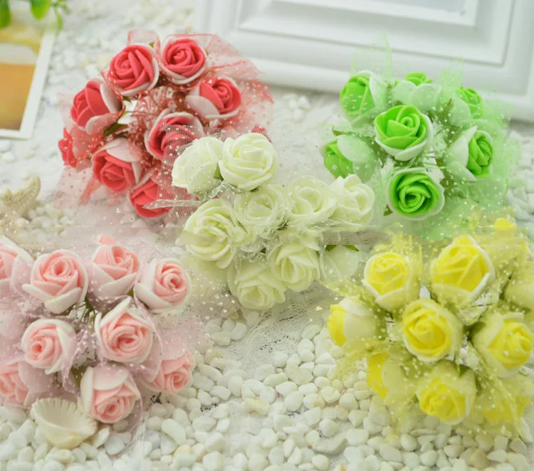 

artificial flowers fake simulation flowers silk vine wreath material foam tape yarn roses pe rose