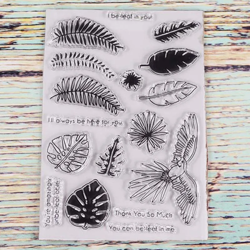 

Sorts of leaves clear stamp for DIY Scrapbooking/Card Making/Kids Christmas Fun Decoration Supplies