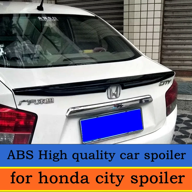 

For Honda city spoiler 2009-2014 model city spoiler High Quality ABS Material Car Rear Spoiler For City lip Spoiler