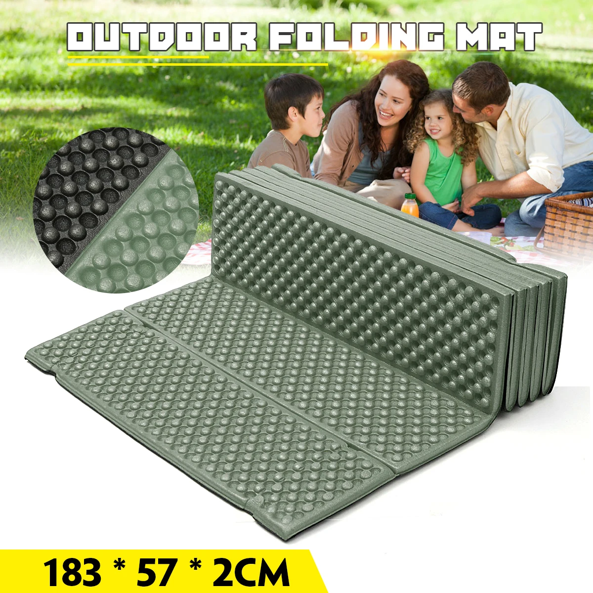 

Outdoor Camping Mat Ultralight Foam Picnic Mat Folding Egg Slot Beach Mat Tent Sleeping Pad Moistureproof Camping Mattress