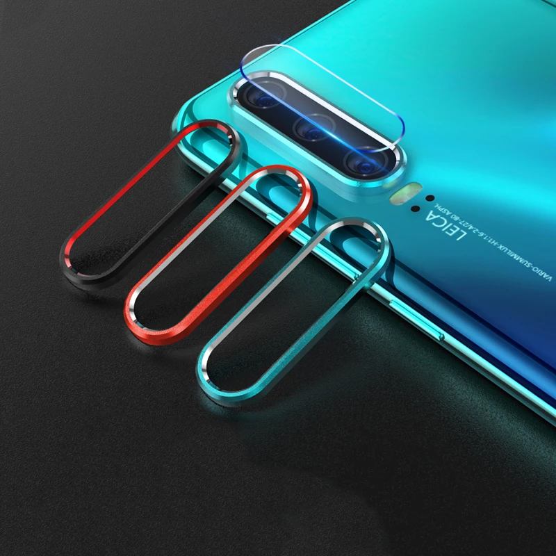 Fit Camera Lens Soft Screen Protector for Huawei P30 Pro Lite Tempered Glass Back Aluminum Protective Ring for P30 Pro Lite