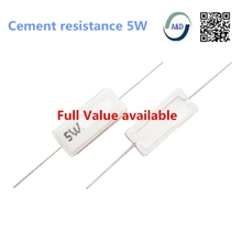 Resistencia al cemento 5W 56 75 82 120 180 200 220 270 300 330 390 ohm 56R 75R 82R 120R 180R 200R 220R 270R 300R 330R 5% 5w, 10 Uds.