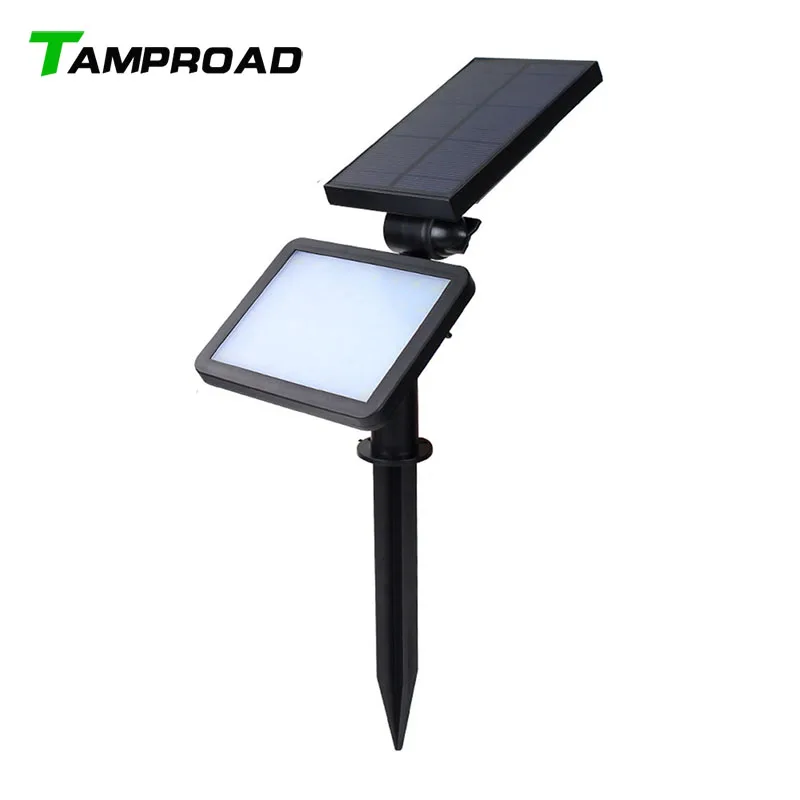 

TAMPROAD Solar Powered Rechargeable Battery LED Light Spotlight Outdoor Spot Light Solar Panel for Home Garden Lawn Pool Lamp