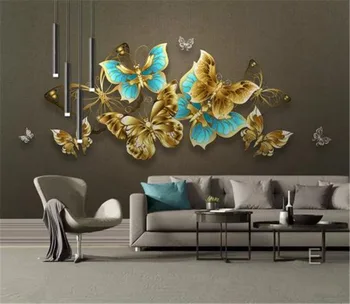 

Custom Wallpaper 3D HD Light Luxury Colorful 3D Stereo Butterfly Living Room Bedroom Background Wall Decoration Mural Wallpaper