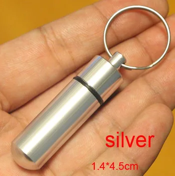 

Free shipping 4.5*1.4cm aluminum capsule storage for important occasion precious memories box time clock recording Memories