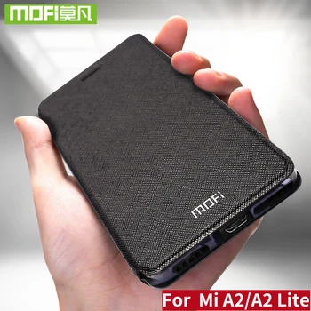 

Mofi Leather Flip Case For Xiaomi Mi A2 Lite Cover Smart Week Sleep Shell Full Protector Xiomi 128gb xaomi 64gb Funda Matte Capa