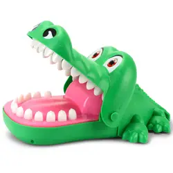 Стоматологический кусает за палец игрушка Большой Крокодил тянет зубчатый барьер игры Электрический Свет Звук игрушки Дети забавная