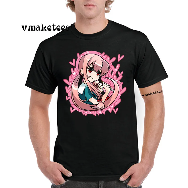 

Mirai Nikki T-shirt O-Neck Short sleeves Gasai Yuno Future Diary Japanese Anime T Shirt GMT617D