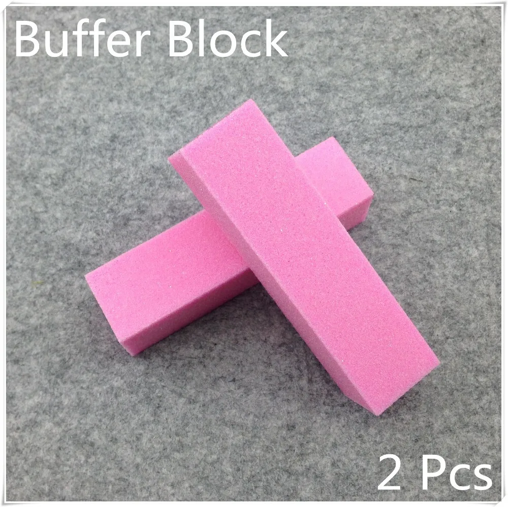2 шт. розовый буферный блок Акриловые Советы по уходу за ногтями шлифовальный напильник инструмент 4 способа блеска высокое качество(NR-WS77