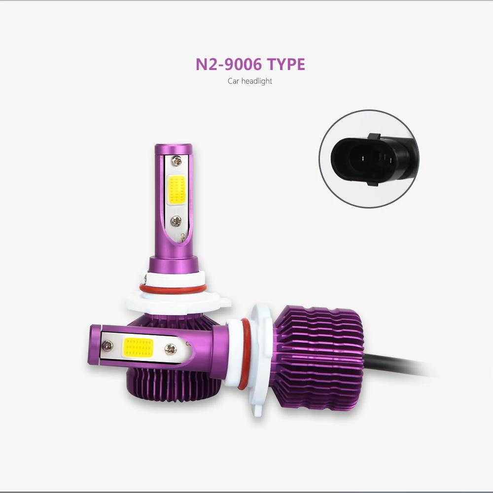 Green L LED Headlight Bulbs H11 12V 45W Car Light H1 COB H11 H3 H13 12V