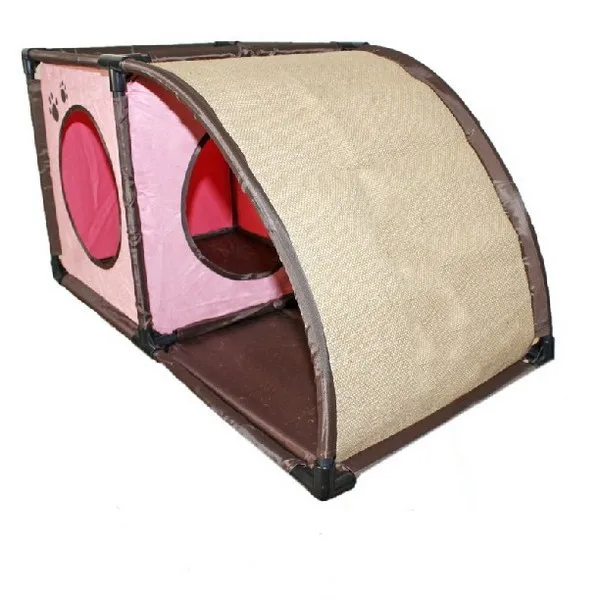 Pet House Cat Bed Pet Litter Oxford Cloth Leather Velvet PVC Pipe Cat