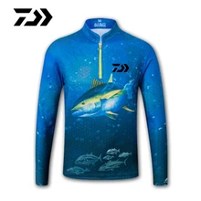 Дайв Рыбалка рубашка с длинным рукавом быстросохнущая УФ дышащая профессиональная походная велосипедная одежда для рыбалки