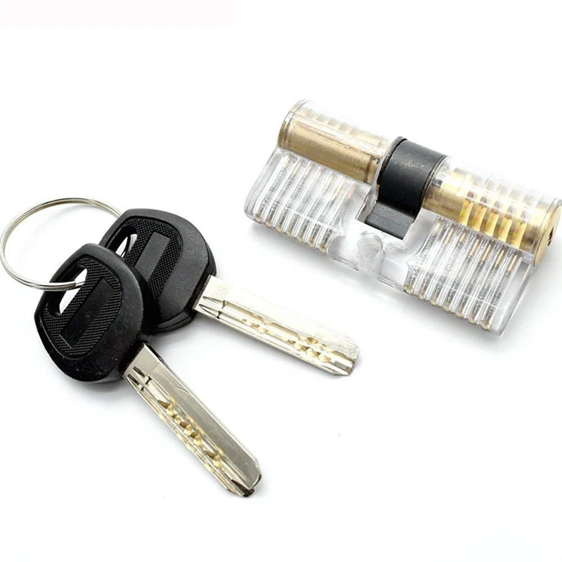 Practice Transparent Lock Pick Visible Training Skill Cutaway Inside Copper Padlock Tool For Locksmith 7