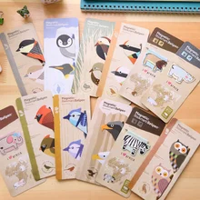 10 шт. милые животные Закладка-магнит с шариковой ручкой бумажный зажим школьные офисные поставки Escolar Papelaria подарок канцелярские принадлежности