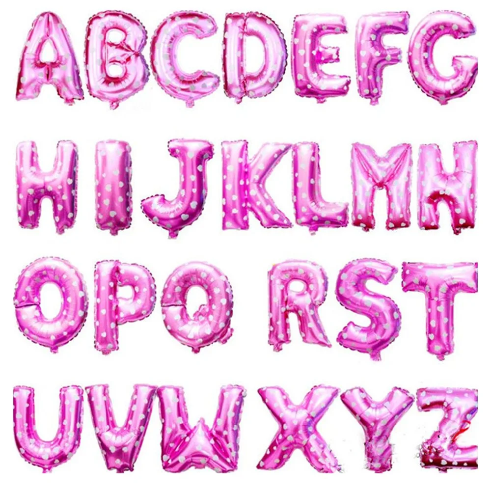PHLUMY 16Inch Letters Number Foil Balloon Gold Silver Blue Pink Float air Inflatable Balloons Birthday Party Wedding Decoration