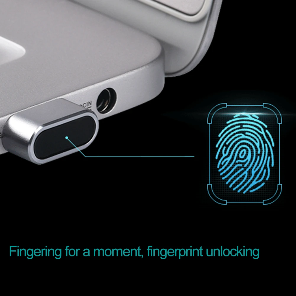 

USB Fingerprint Reader Professional Lightweight Portable File Security Aluminum Safe Accurate For Laptop PC Key Mini Plug