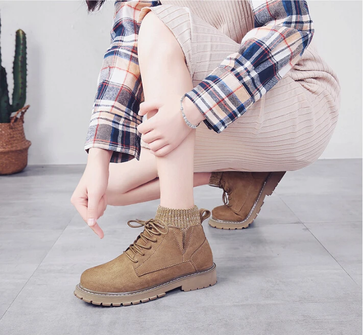 

xwwdvv The new Martin boots go well with women's spring/fall web celebrity ankle boots 2019