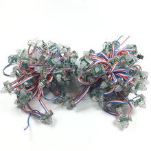 Лучший квадратный WS2811 Светодиодный пиксельный модуль 12 мм IP68 Водонепроницаемый DC5V полноцветный RGB Рождественский светодиодный светильник