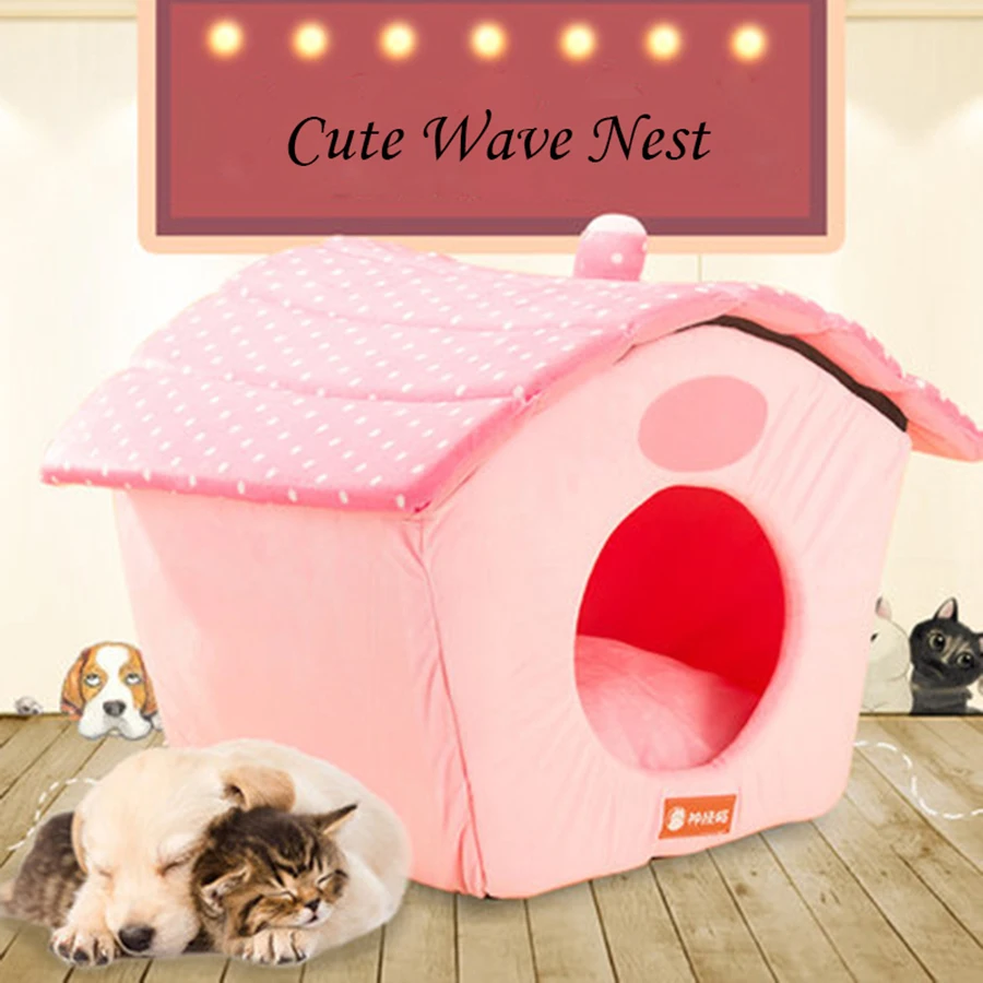 Large Washable Dogs Padded Nest Swing Beds Cage Dog Pet Cave Puppy Pads Individuales De Mesa Small Tents Cats Supplies 60Z1269