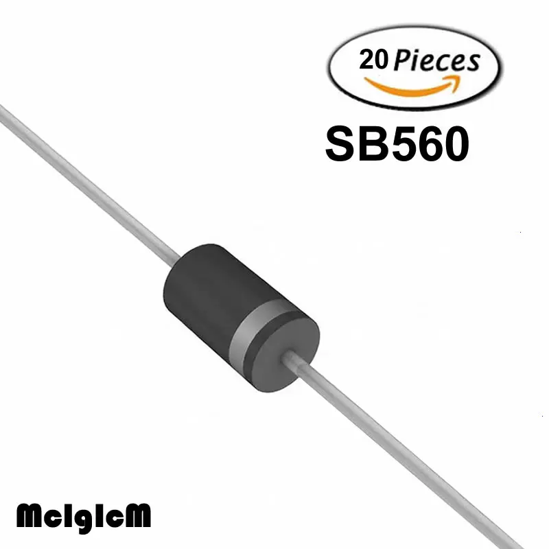SB560 Electronics-Salon 10pcs SR560 diode redresseur 5A 60V Schottky