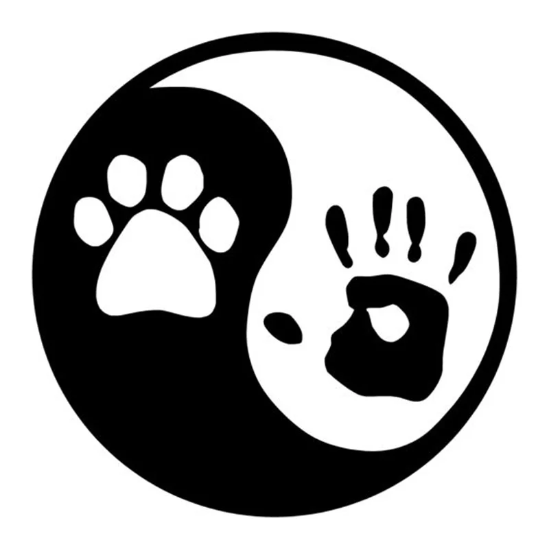 Yin Yang UnCropped Boxer L430 6" dog Sticker decal Yin Yang UnCropped Boxer L430 6" dog Sticker decal