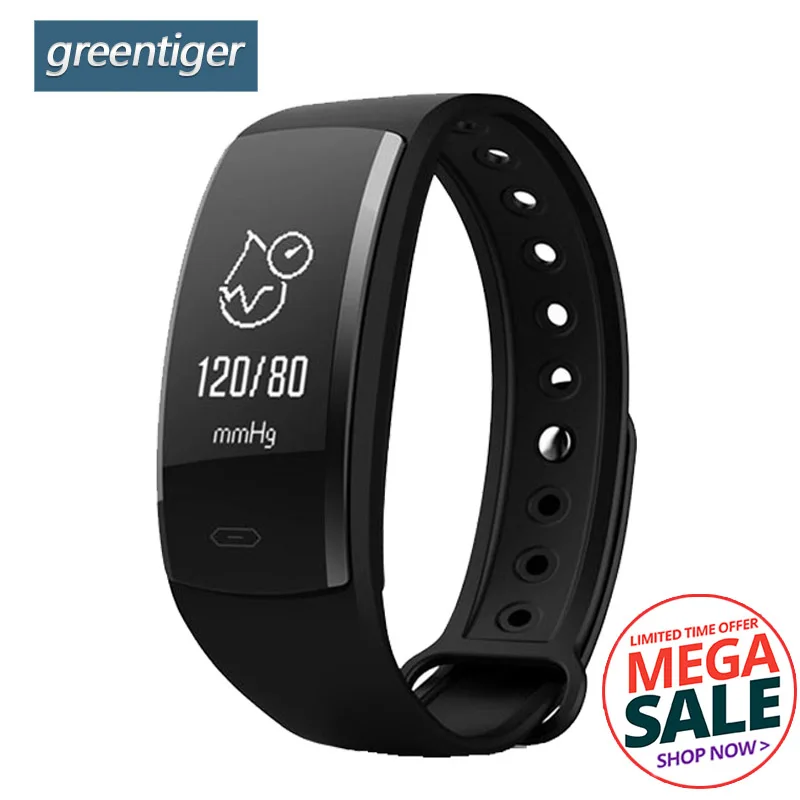 Greentiger QS90 Smart Bracelet Blood Pressure Oxygen Heart Rate Monitor Smart Wristband Fitness Tracker for Andriod IOS VS QS80