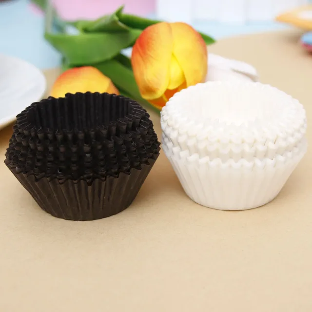 Black Mini Cupcake Liners  Black Midi Baking Cups, Greaseproof