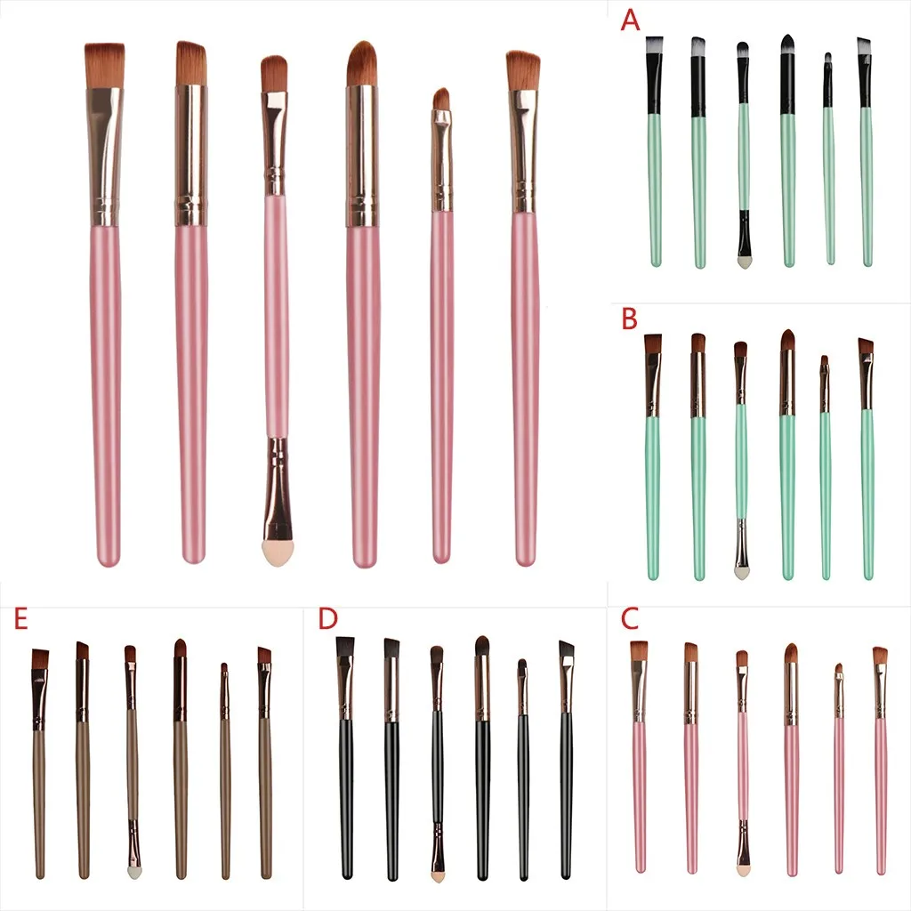 

6 PCS Make-up Brushes Set For Foundation Powder Blush Eyeshadow Cosmetic Beauty Tools Make-up Brushes Lip Makeup Brush APRI1