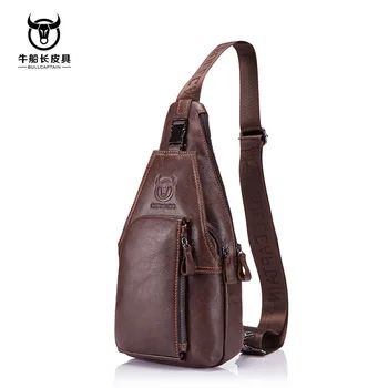 

050618 new hot man leather messenger bag male casual chest bag