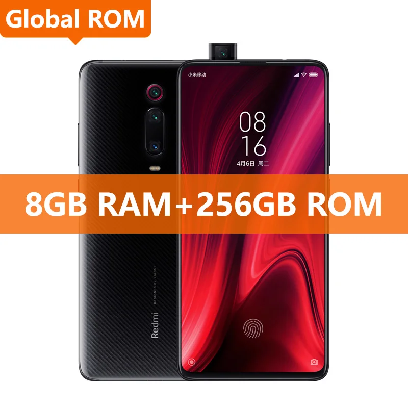 Смартфон Xiaomi Redmi K20 Pro с глобальной ПЗУ, 8 ГБ, 256 ГБ, Восьмиядерный процессор Snapdragon 855, 6,39 дюймов, AMOLED, камера 48 МП, 4000 мАч, NFC, мобильный телефон - Цвет: 8GB 256GB Black