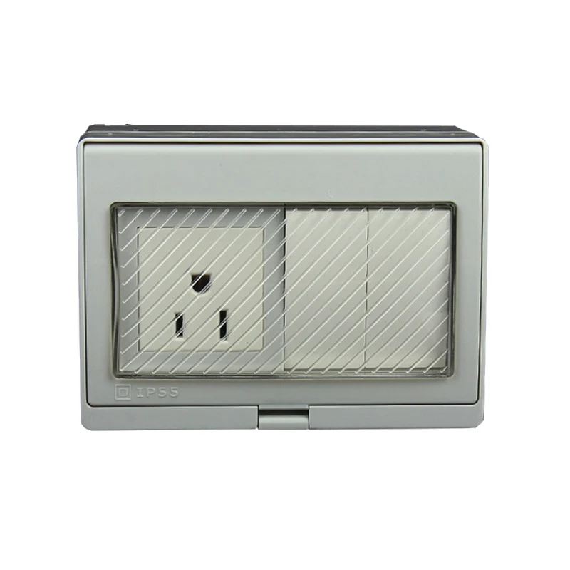 IP55 Report CE Wall Waterproof Power Socket, US Standard Electrical
