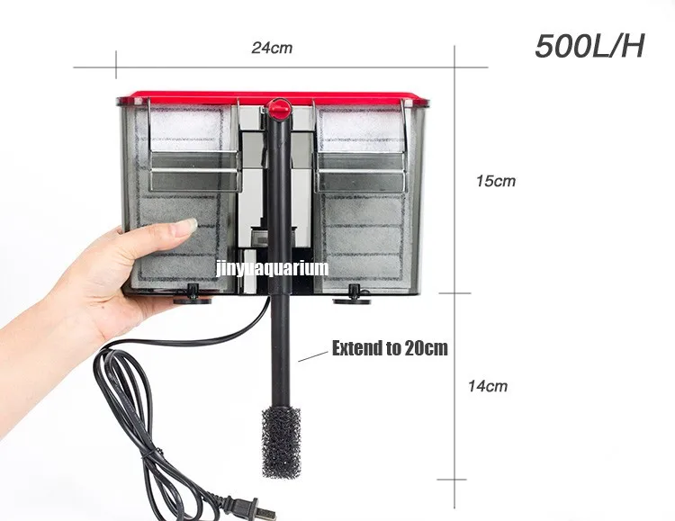 Топ Внешний повесить на силовой фильтр Тихая тишина аквариумная Рыба Вода растительный бак заменить картридж мини нано