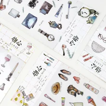 DIY ручной альбом для декоративных наклеек подлинный корейский цветок птица милый стикер кошка бумажный дневник стикер DIY декоративные наклейки