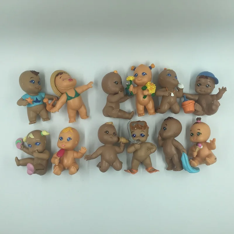 

3 Pcs/lot Cartoon Cute Baby Doll Lovely Baby Action Figures in Size 6cm-7cm Capsule Toys for Children Christmas Gifts
