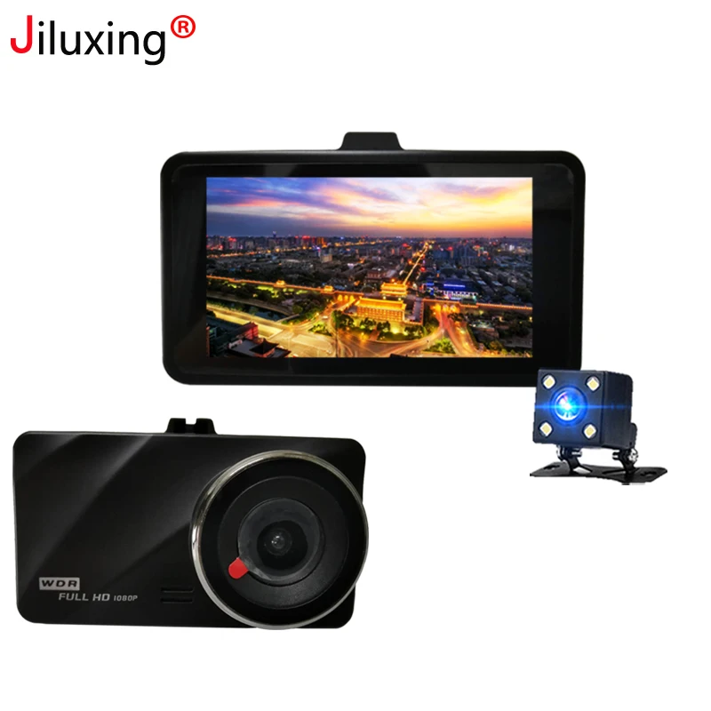 

Jiluxing FHD 1080P mini Car DVR two cameras Dash Cam auto camera Video Recorder Registrars Vehicle Night Vision G-Sensor