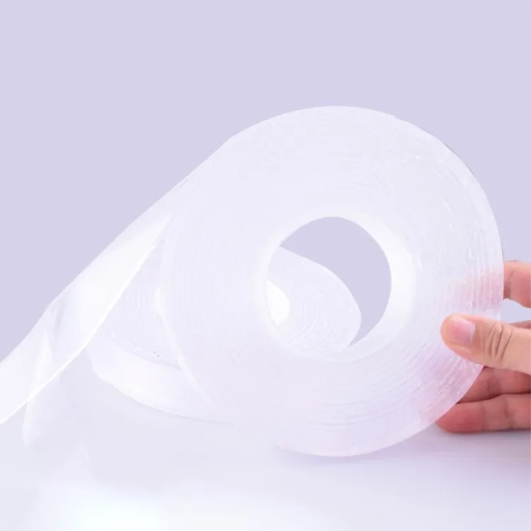 

Multifunctional Washable Removable Reusable Double sided self-adhesive PU tape nano-traceless anti slip grip tape