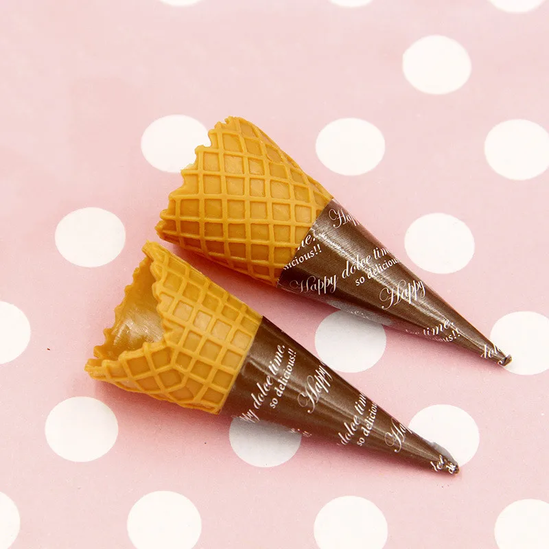 3Pcs 7CM Simulation Food PVC Plastic Crafts Fake Ice-cream Kids Kitchen Pretend Play Props Photography Toys