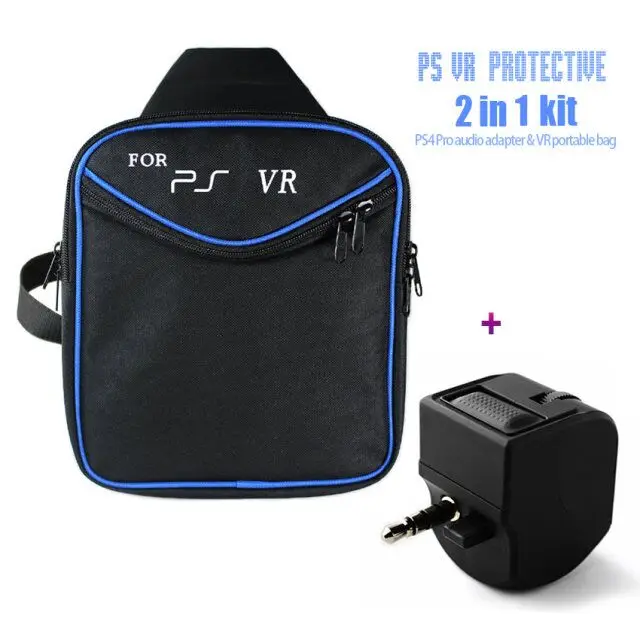 Игровые аксессуары PS4 и PS4 Slim/Pro Дорожная сумка на плечо для PS4 VR+ PS4 VR ручка адаптер для гарнитуры с регулятором громкости