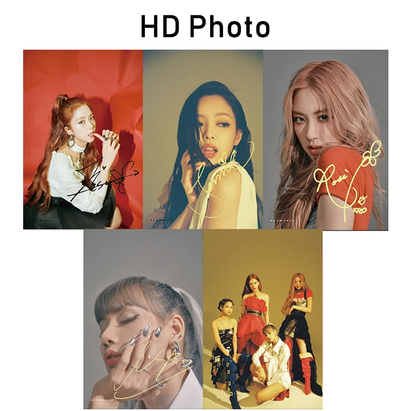 Модный KPOP BLACKPINK набор альбомов для фотографий, периферийные устройства, Подарочная сумка, черно-розовый фотоплакат, подарки для фанатов, Прямая