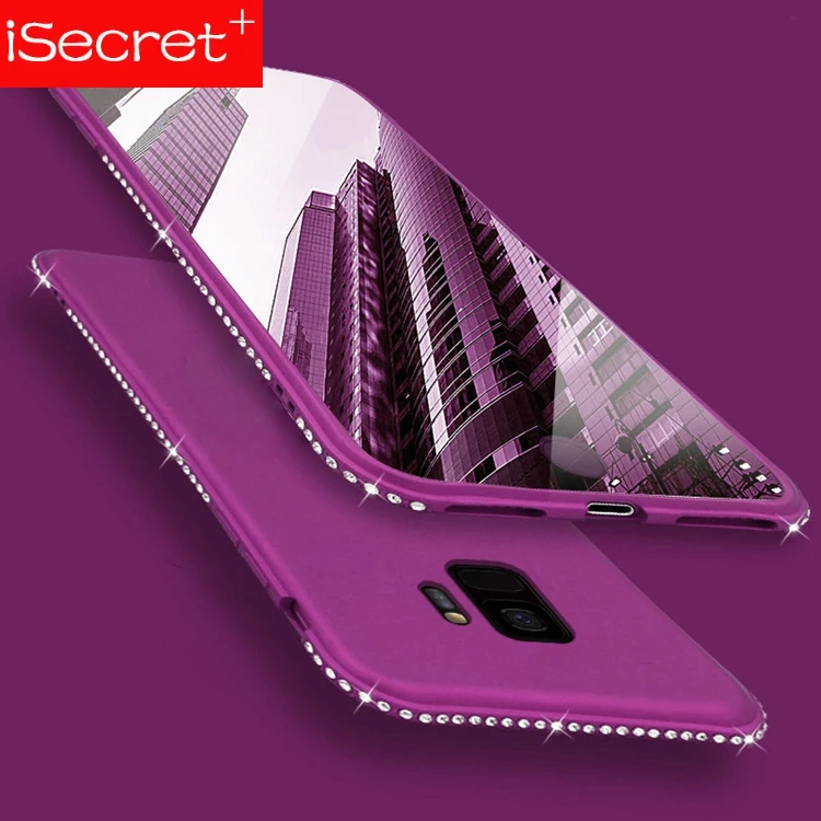 Алмазный силиконовый мягкий чехол для Samsung Galaxy S8 S9 Plus S7 Edge A3 A5 A7 J3 J5 J7 2016 2017 A6 A8 2018