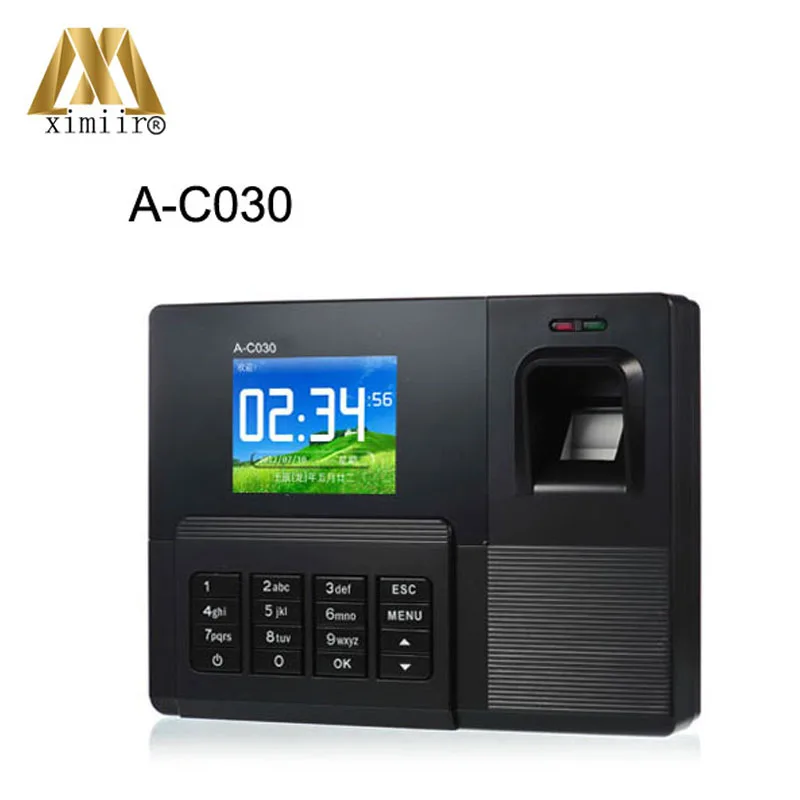 Экономичные 32bit cpu A-C030 отпечатков пальцев и пароль и RFID карты времени контрольные часы, засекают время присутствия рекордер с USB связью