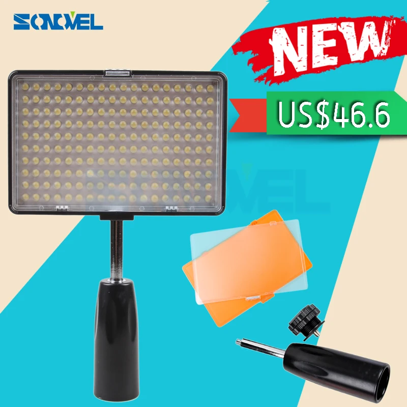 

Professional 180 LED Video Light 3200K/5500K Color Temperature Adjustable TL-180S Camera Led Lamp for Canon Nikon Olympus Pentax